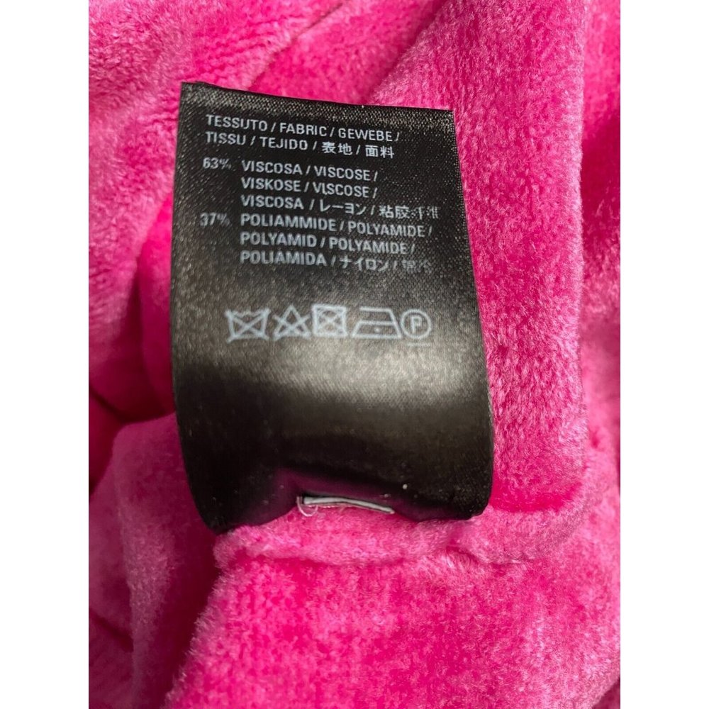 Balenciaga Women Turtleneck Sweater Shirt Small Pink Velvet Short Sleeve Stretch - Picture 8 of 9